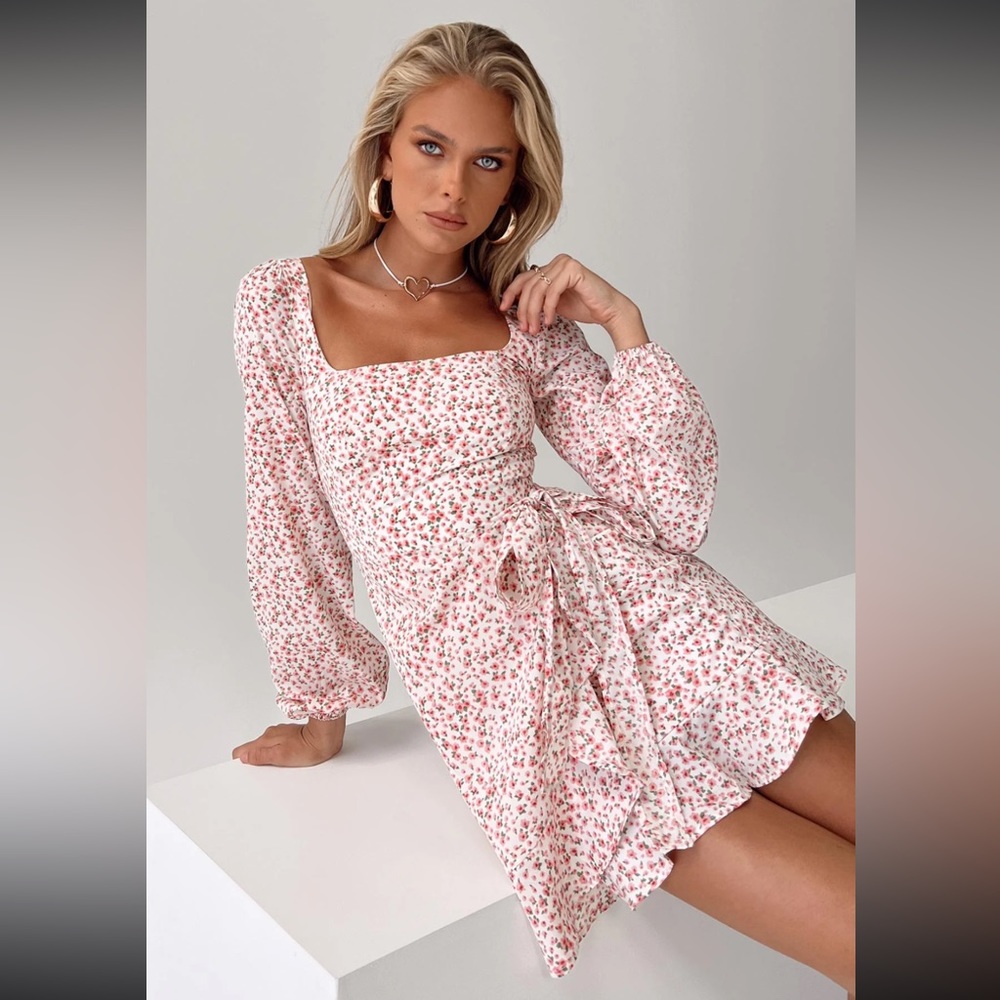 Princess Polly white/pink mini dress new w/ tags - Picture 1 of 4